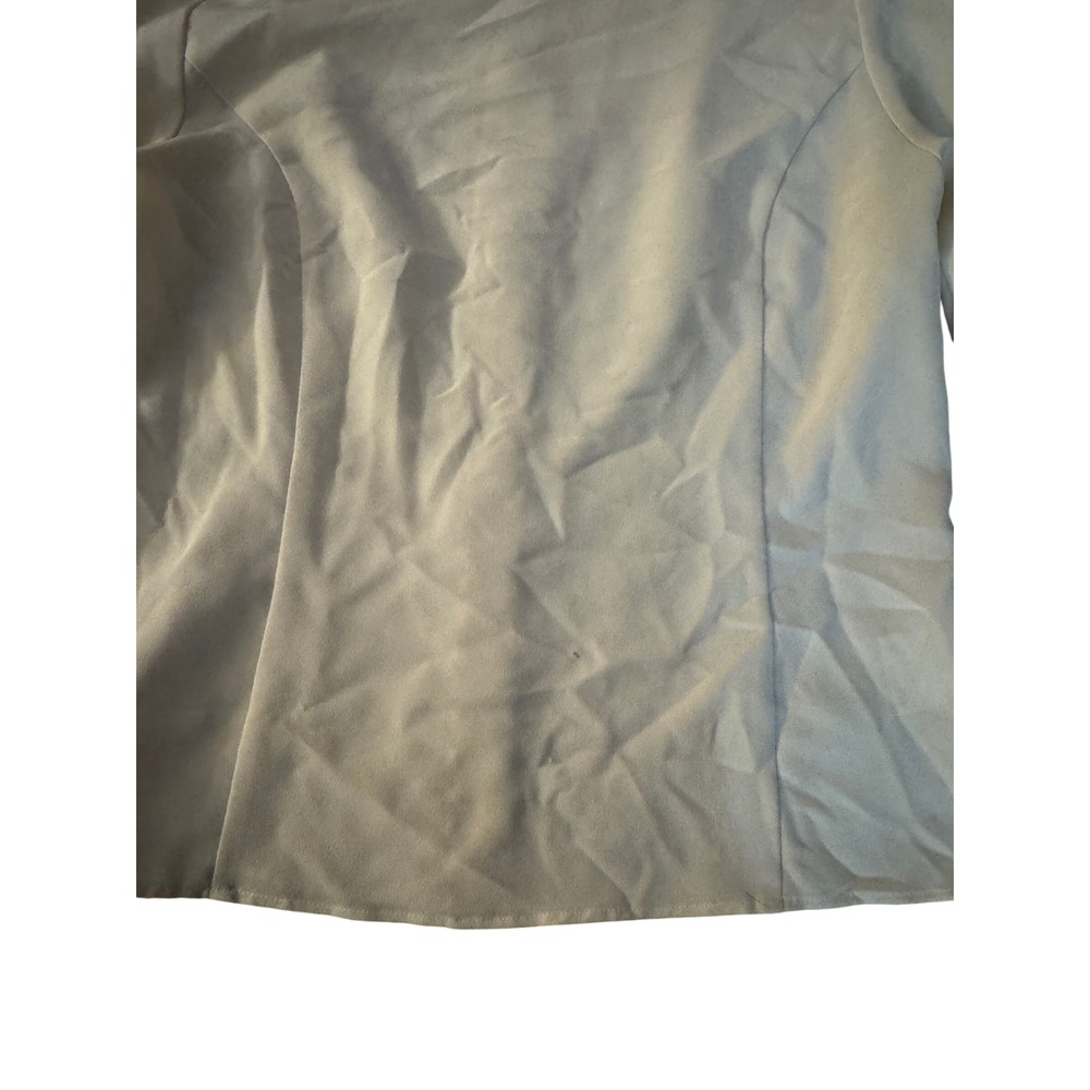Burberrys Vintage Cream Long Sleeve Button Back Blouse Tailored Crepe Top - Picture 4 of 10